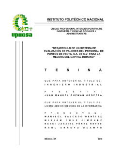 T E S I N A - Instituto Polit&eacute;cnico Nacional