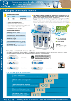 &Oacute;smosis inversa flujo directo OsmoDirect