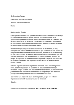 Sr. Francisco Rom&aacute;n Presidente de Vodafone