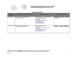 Directorio de Centros de Capacitaci&oacute;n.