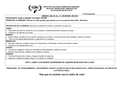 Tareas de NORMALES - Instituto Cultural Derechos Humanos