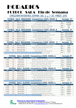BIEN Horarios FUTBOL SALA FINDE 1415