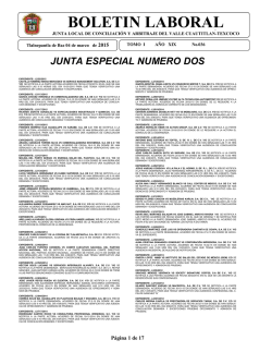 boletin laboral - Junta Local de Conciliaci&oacute;n y Arbitraje del Valle