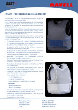 P9.AH - Protecci&oacute;n bal&iacute;stica personal