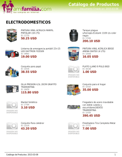 Cat&aacute;logo de Productos