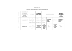 CRONOGRAMA I PREMIO NACIONAL MUJER EMPRENDEDORA