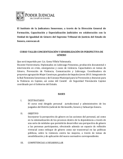 El Instituto de la Judicatura Sonorense, a trav&eacute;s de la Direcci&oacute;n