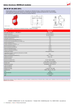 datos t&eacute;cnicos: DEHNrail modular DR M 2P 30 (953