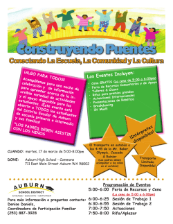 Los Eventos Incluyen: - Auburn School District