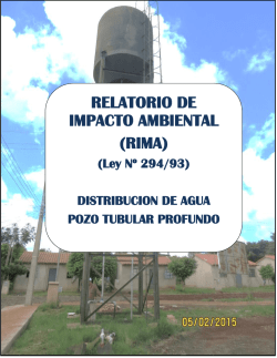 "Construccio&oacute;n de pozo tubukar profundo para Distribuci&oacute;n