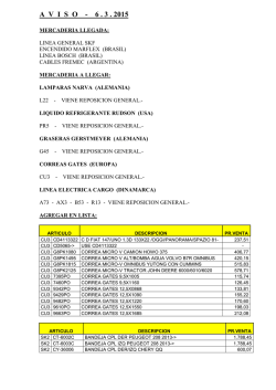 A  V  I  S  O    - 6 . 3 . 2015 - Salvador Livio