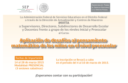 Aplicaci&oacute;n de desaf&iacute;os al pensamiento matem&aacute;tico de los ni&ntilde;os en