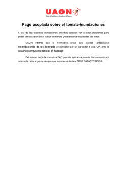 Pago acoplada sobre el tomate-inundaciones