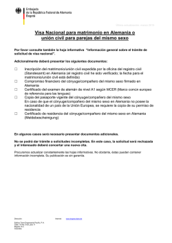 Matrimonio en Alemania o uni&oacute;n civil para parejas del mismo sexo