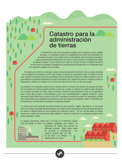 Catastro para la administraci&oacute;n de tierras - perspectivas