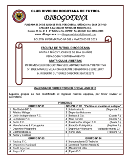 DIBOGOTANA - Divisi&oacute;n bogotana de f&uacute;tbol