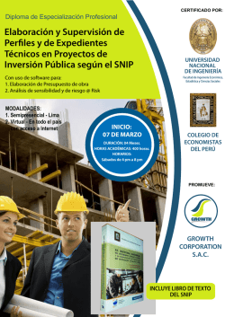 Elaboraci&oacute;n y Supervisi&oacute;n de Perfiles y de Expedientes