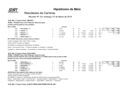 Hip&oacute;dromo de Melo Resultados de Carreras