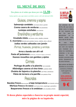 EL MEN&Uacute; DE HOY - Daily Meal Alcobendas