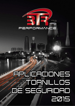 Lista de aplicaciones BTR Tornillos Seguridad 2015
