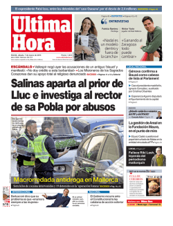 Salinas aparta al prior de Lluc e investiga al rector de