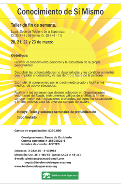 AFICHE- TALLER CONOCIMIENTO 2015
