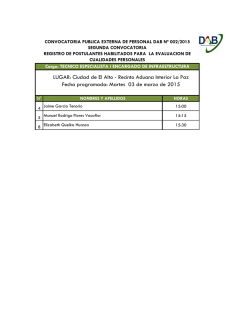 LUGAR: Ciudad de El Alto - Recinto Aduana Interior La Paz