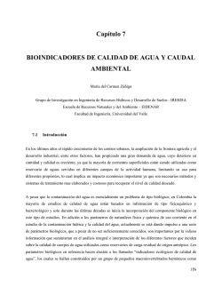 Z&uacute;&ntilde;iga, M. 2009. Capitulo 7. Bioindicadores de calidad de agua y