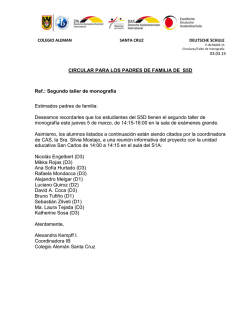 S5D. Segundo taller de monograf&iacute;a.