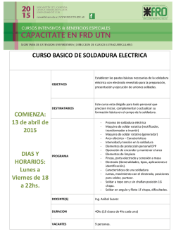 Curso B&aacute;sico de Soldadura El&eacute;ctrica