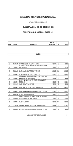 LISTA 9 DE MARZO DE 2015 - Asesorias y representaciones