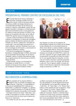 PRESENTAN EL PRIMER CENTRO DE EXCELENCIA DEL PA&iacute;S