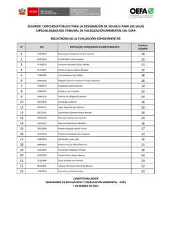 COMIT&Eacute; EVALUADOR ORGANISMO DE EVALUACI&Oacute;N Y