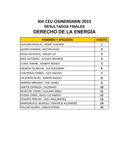 Orden de m&eacute;rito de los estudiantes del XIII CEU por