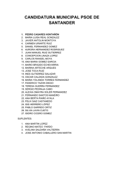 CANDIDATURA MUNICIPAL PSOE DE SANTANDER