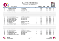 CLASIFICACI&Oacute;N GENERAL