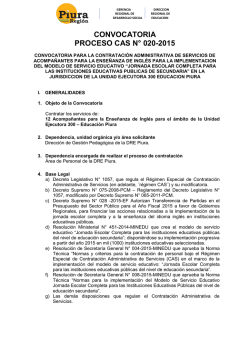 convocatoria cas n 20 - acompa&ntilde;ante de ingles