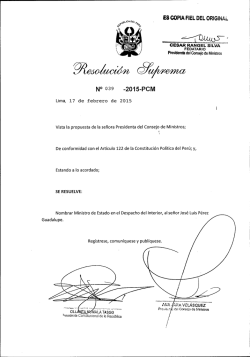 2 0 1 5 - PCM - Presidencia del Consejo de Ministros