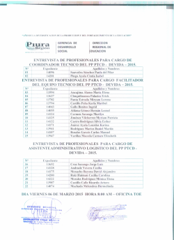 postulantes que acceden a la entrevista personal