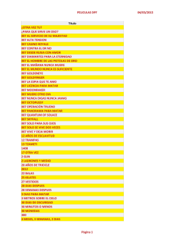 04/03/2015 PELICULAS DPF P&aacute;gina 1 Titulo