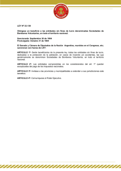 Ley 23139 - Beneficio a Sociedades BBVV