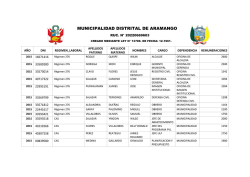 MUNICIPALIDAD DISTRITAL DE ARAMANGO