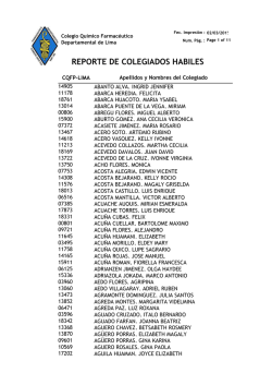 reporte de colegiados habiles - colegio quimico farmaceutico