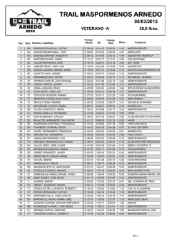 Veterano A Masculino - MasPorMenos Trail Arnedo