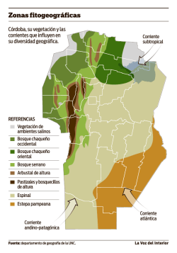 Gr&aacute;fico: Zonas fitogeogr&aacute;ficas