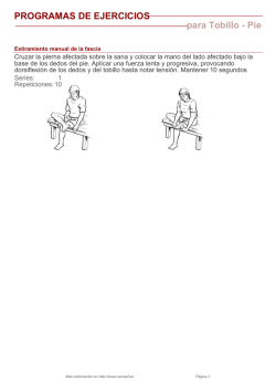 PROGRAMAS DE EJERCICIOS para Tobillo - Pie