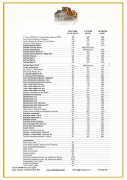 Price List - Cigar Malaysia