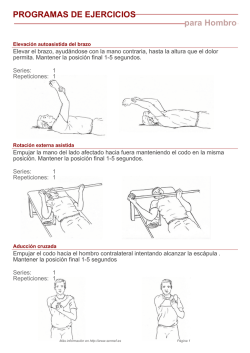 PROGRAMAS DE EJERCICIOS para Hombro