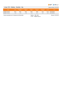 L&iacute;nea 135 - H&aacute;biles - Sentido: Ida.