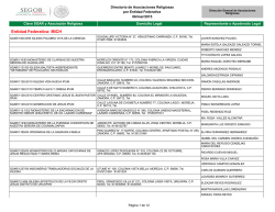 Directorio de Asociaciones Religiosas por Entidad Federativa